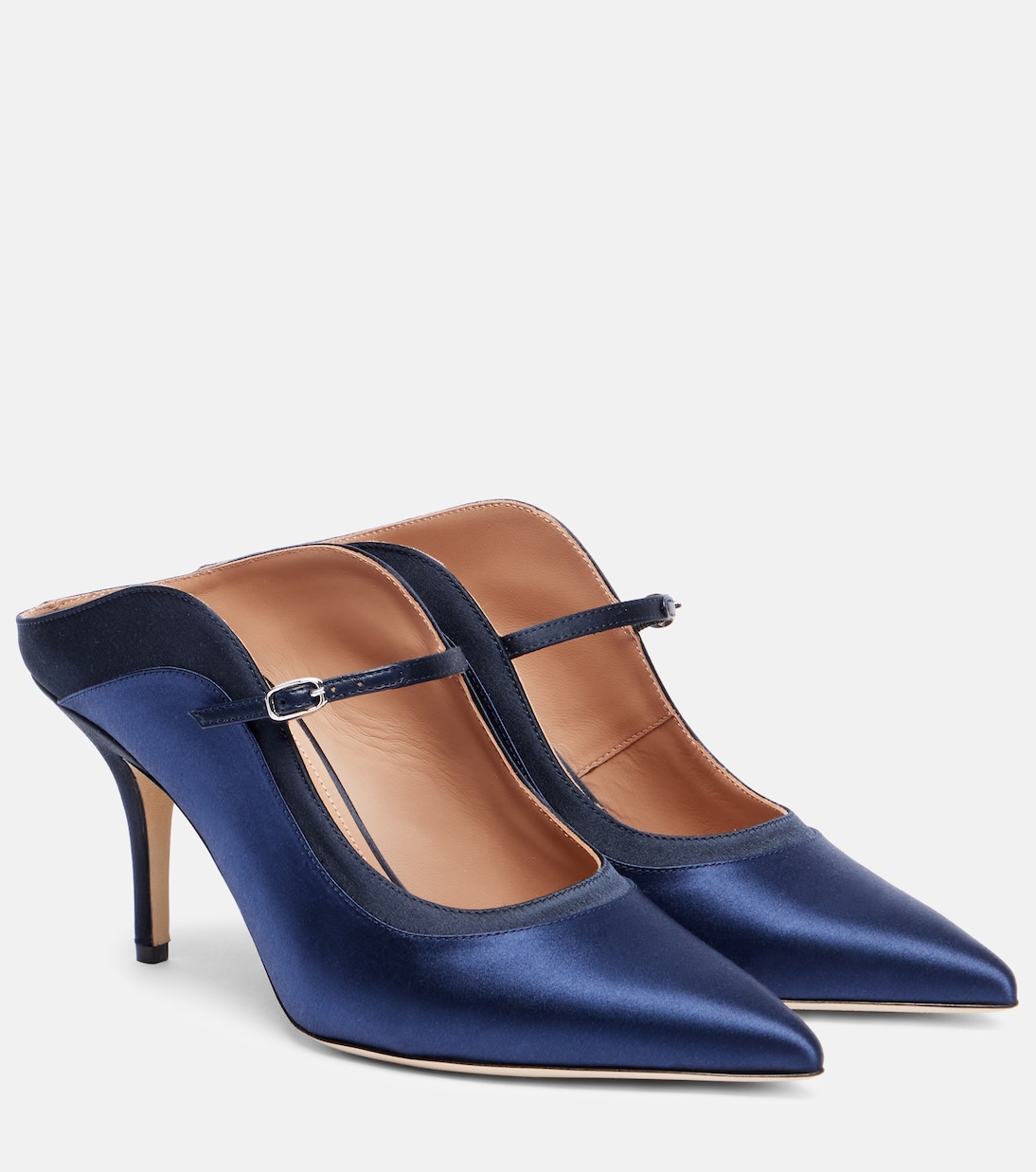 Туфли-лодочки Delphi 70 атласные Malone Souliers, Navy/Space