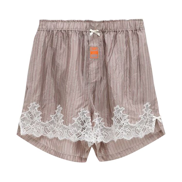

Боксеры Martine Rose Striped Boxers With Lace 'Pink/Grey Stripe', розовый