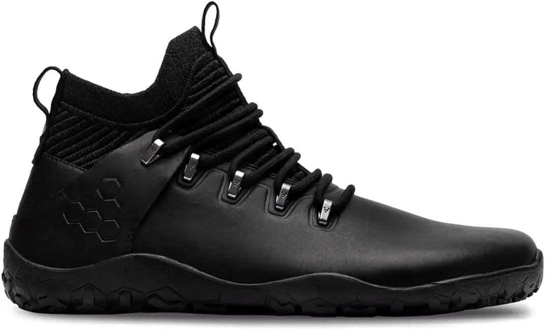 

Мужские кожаные и шерстяные походные кроссовки Vivobarefoot Magna Leather FG с подошвой для бега, Obsidian