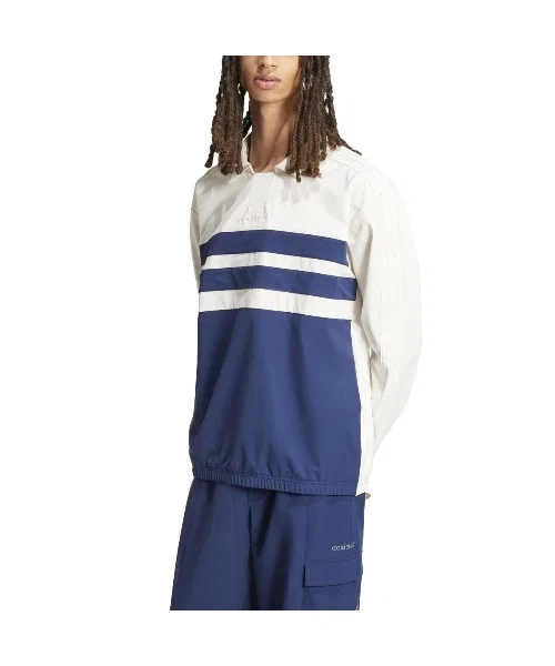 Тренировочная куртка adidas Originals, свободный крой, тёмно-синяя — фото 3