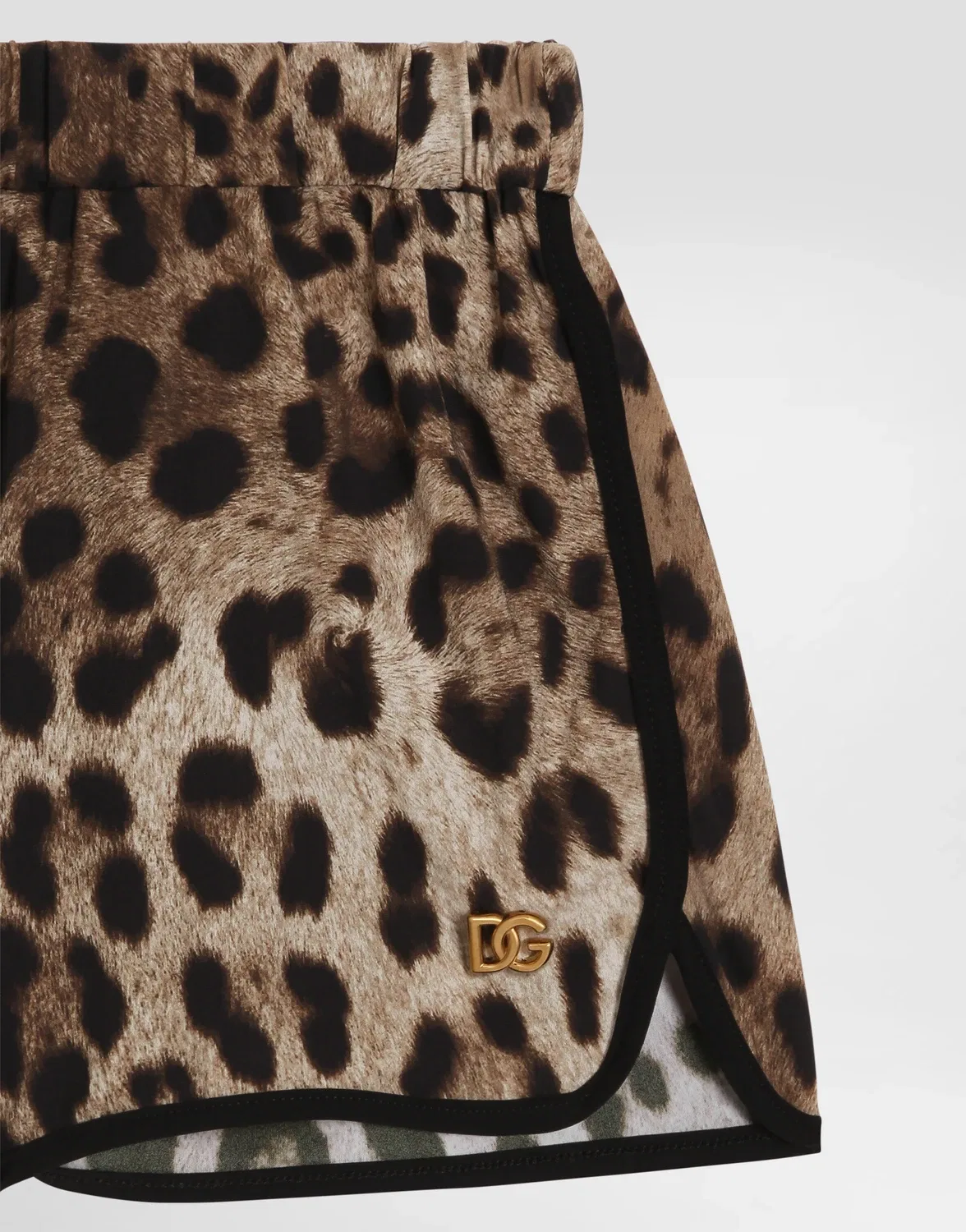 Шорты с леопардовым принтом Dolce & Gabbana, белый — фото 3