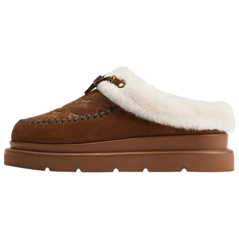 LOUIS VUITTON Ski Skiing Series закрытые тапочки женские dark brown