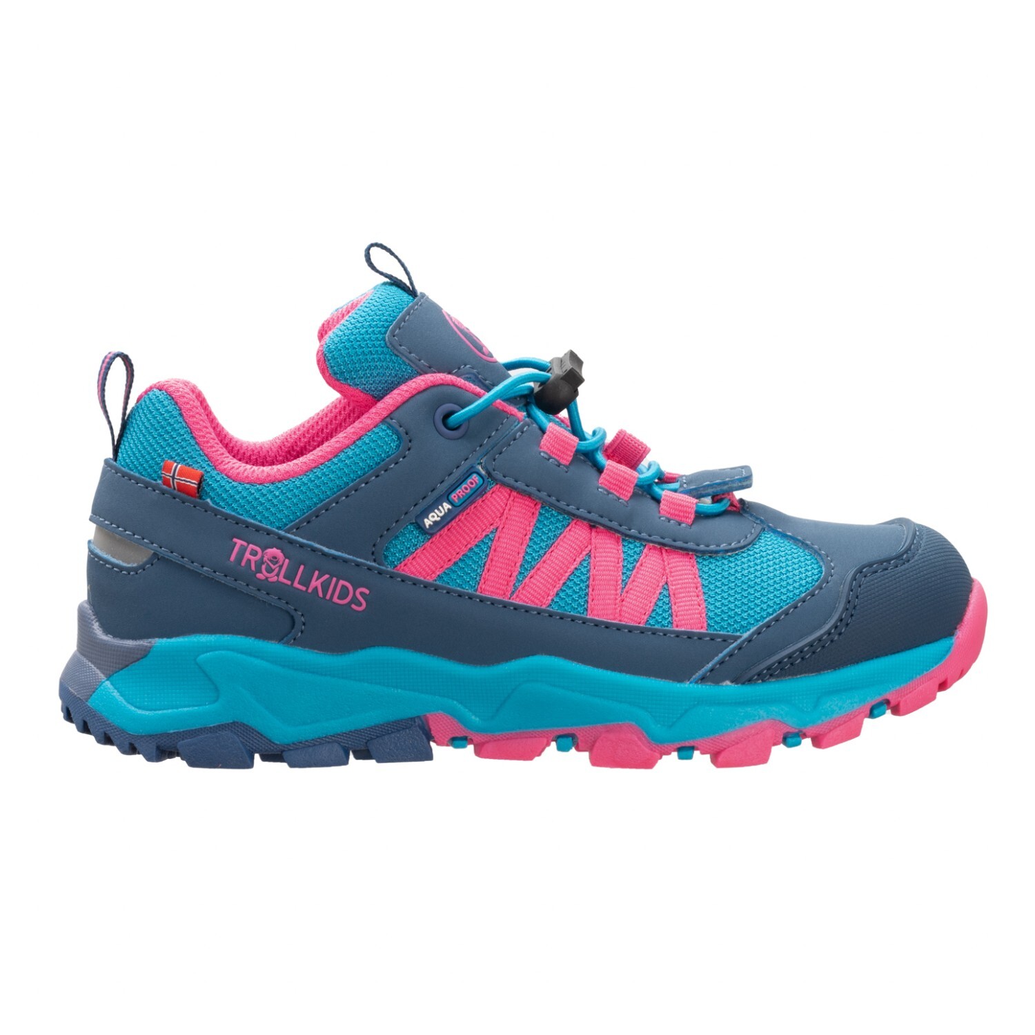 

Мультиспортивная обувь Trollkids Tronfjell Hiker Low, цвет Dark Turquoise/Light Magenta