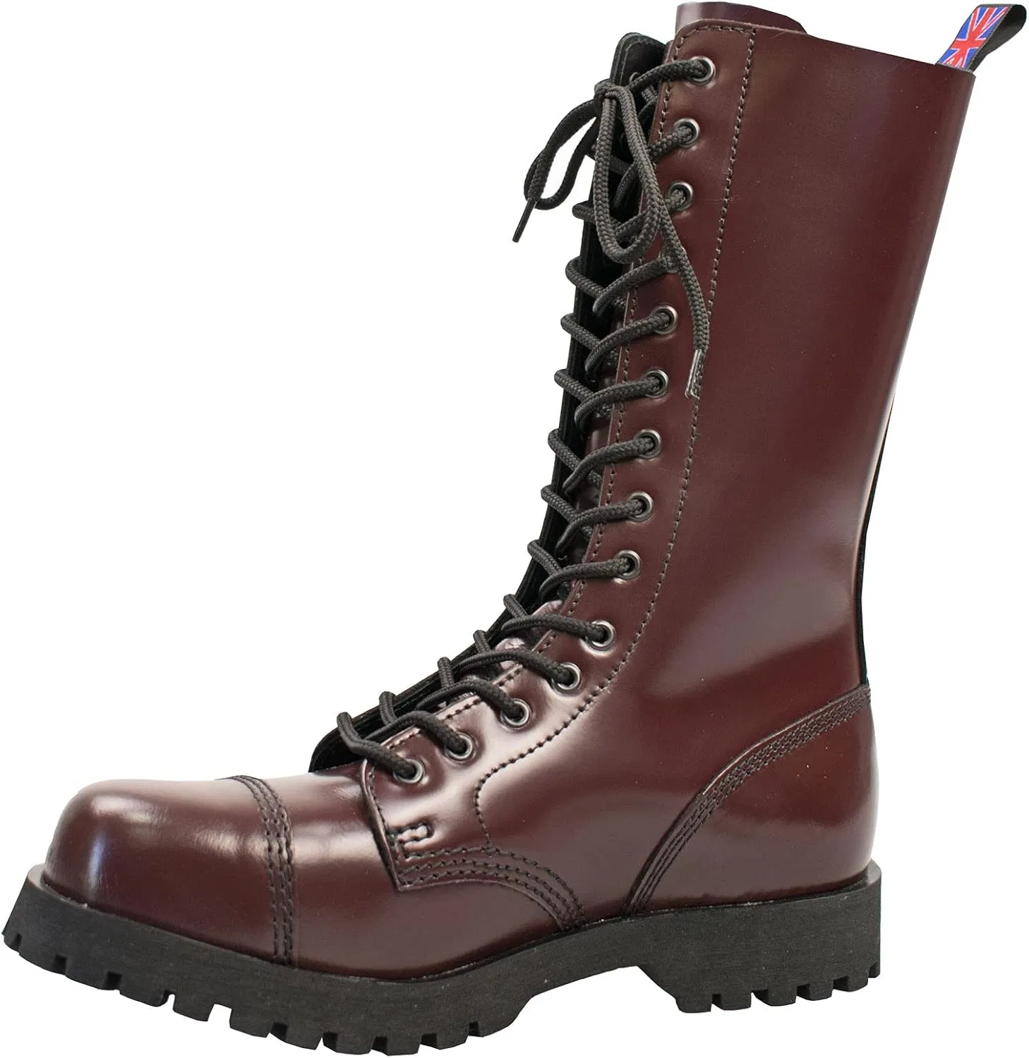 Ботинки Alpha Rangers 14-Hole Boat Festival Army Gothic Leather Combat Boots со стальным носком Original Alpha Rangers, Oxblood 5042 — фото 4
