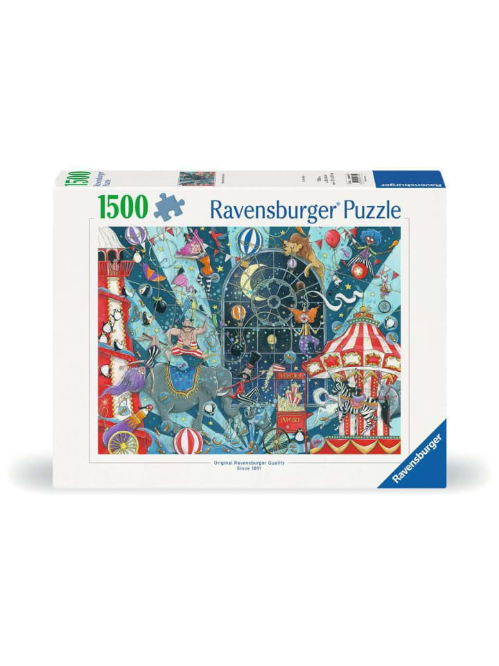 

Пазл Ravensburger, 1500 деталей. Добро пожаловать в цирк в цвете