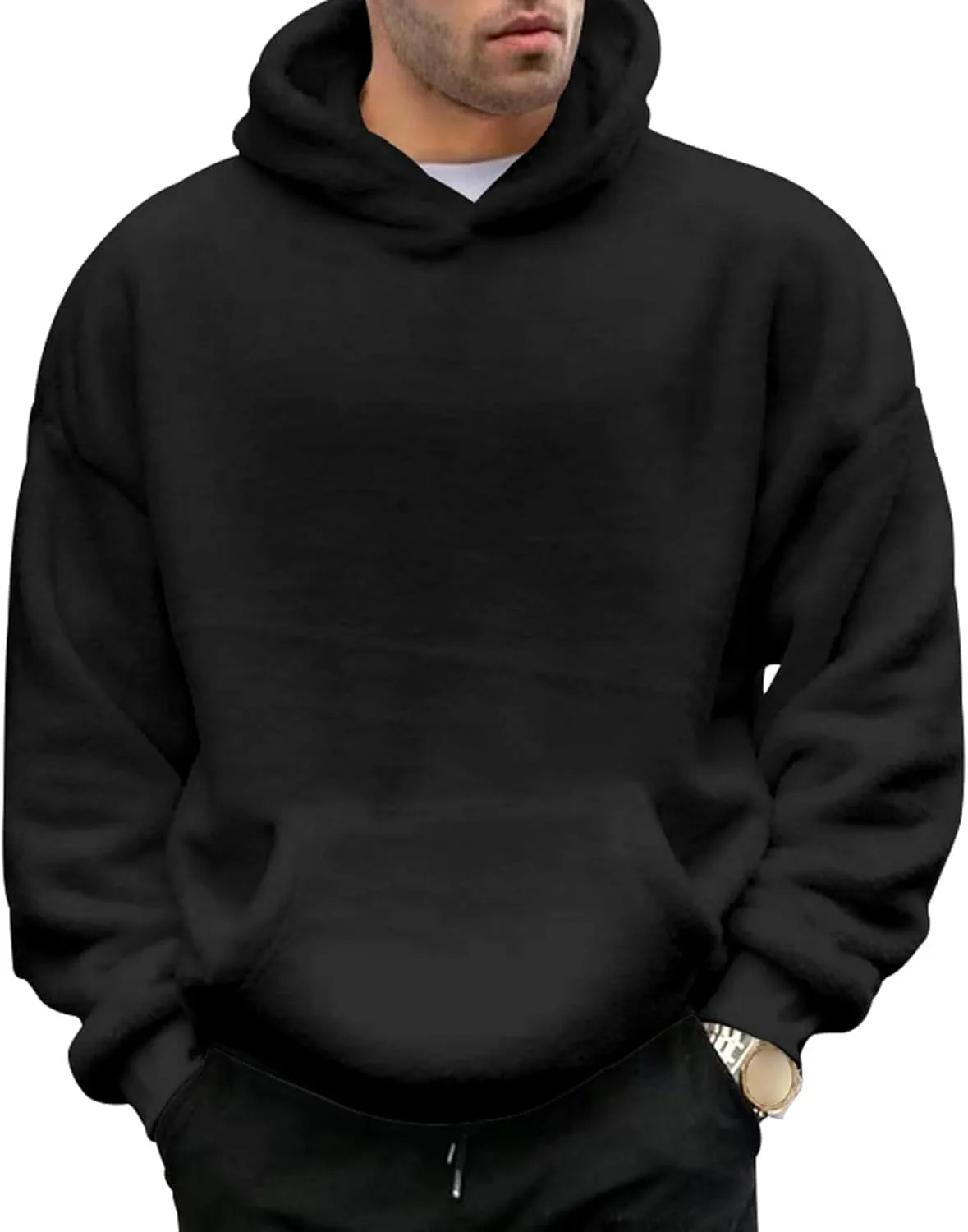 

Мужской утепленный флисовый худи с длинными рукавами RSZGSWS