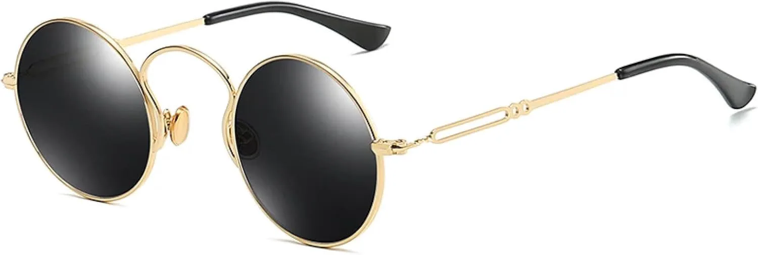 

Солнцезащитные очки HaoLMi с защитой UV400 | Металлическая двойная перемычка | Для женщин и мужчин, для занятий спортом на открытом воздухе и вождения, Gold Blackgrey