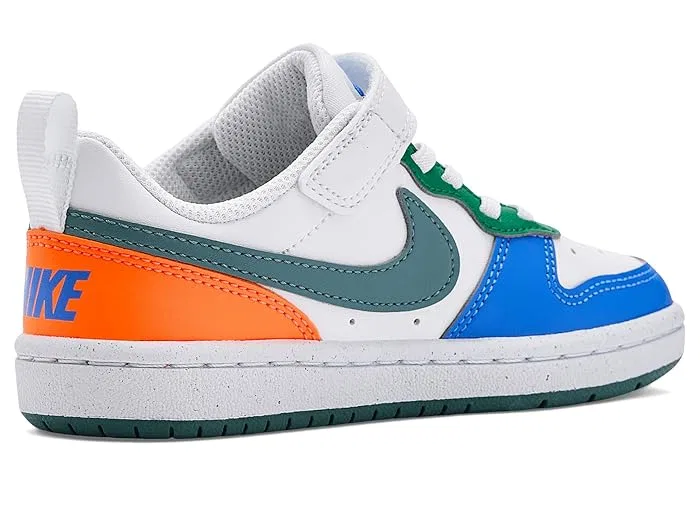 Кроссовки Nike Kids Court Borough Low Recraft, White/Mineral Slate/Malachite — фото 4