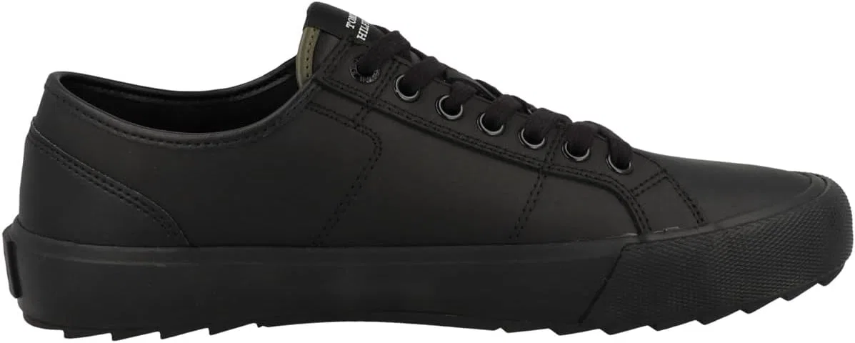 Мужские вулканизированные кроссовки Tommy Hilfiger Core Vulc Cleated LTH, Black Triple Black — фото 4