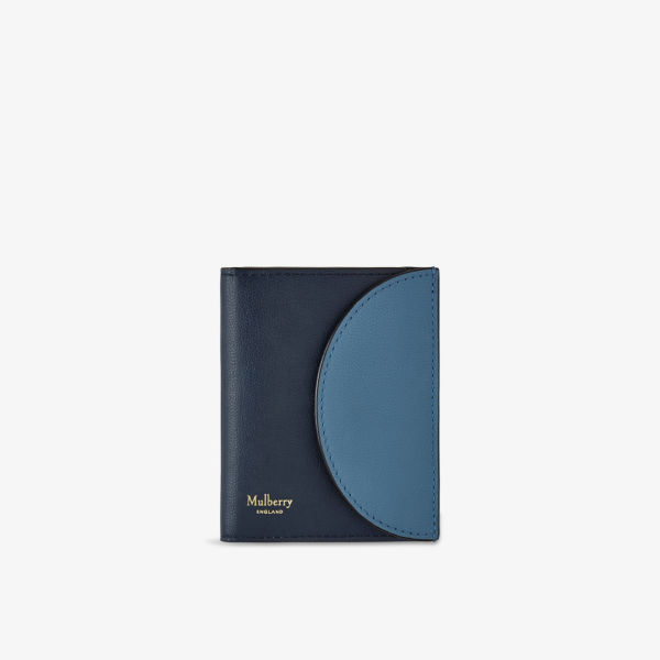 

Компактный кожаный кошелек-бифолд Mulberry, мультиколор