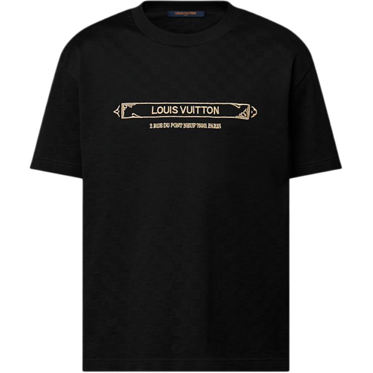 

Футболка Lv с декором Damier Pique LOUIS VUITTON, черный