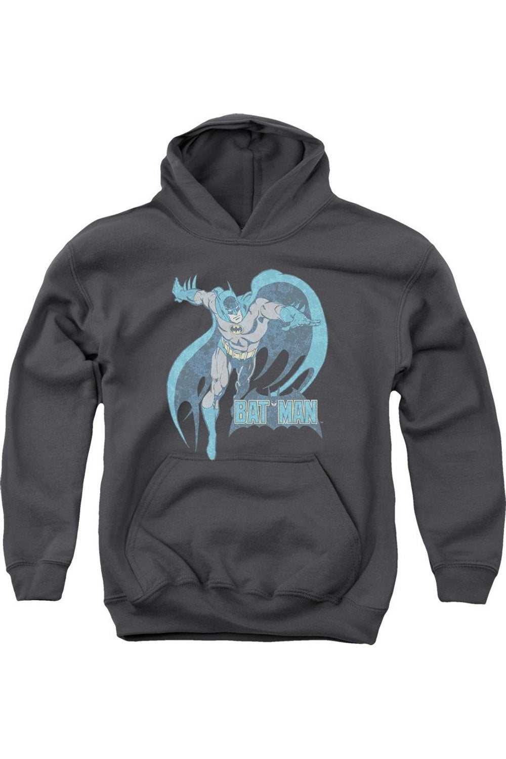 

DC Comics Приглушенный Бэтмен Детская Толстовка с Капюшоном Gildan, Charcoal