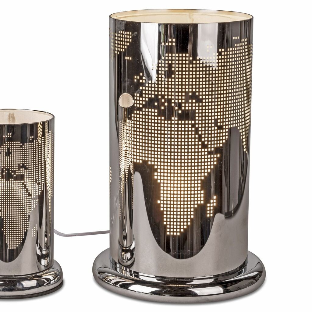 

Настольная лампа, свет КАРТА МИРА с сенсорным экраном В. 38см Г. 25см серебристый металл Formano WA, серебро