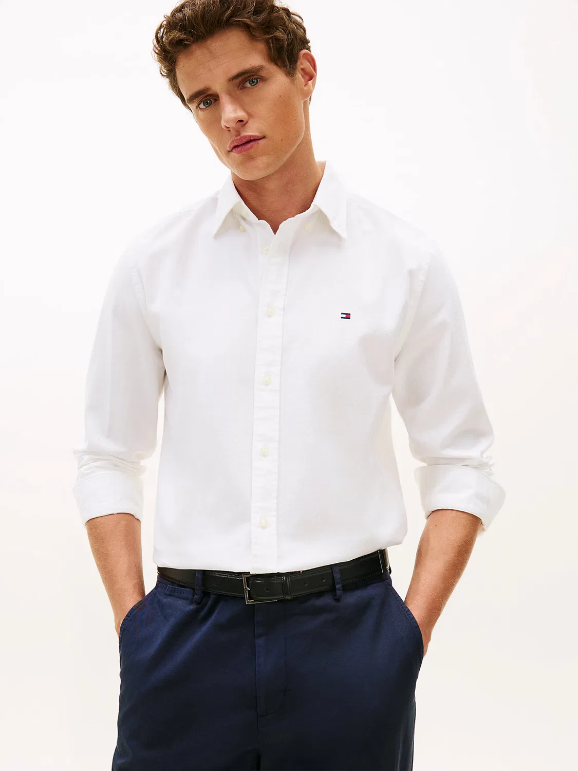 Деловая рубашка стандартного кроя 'Flex' Tommy Hilfiger, White — фото 2