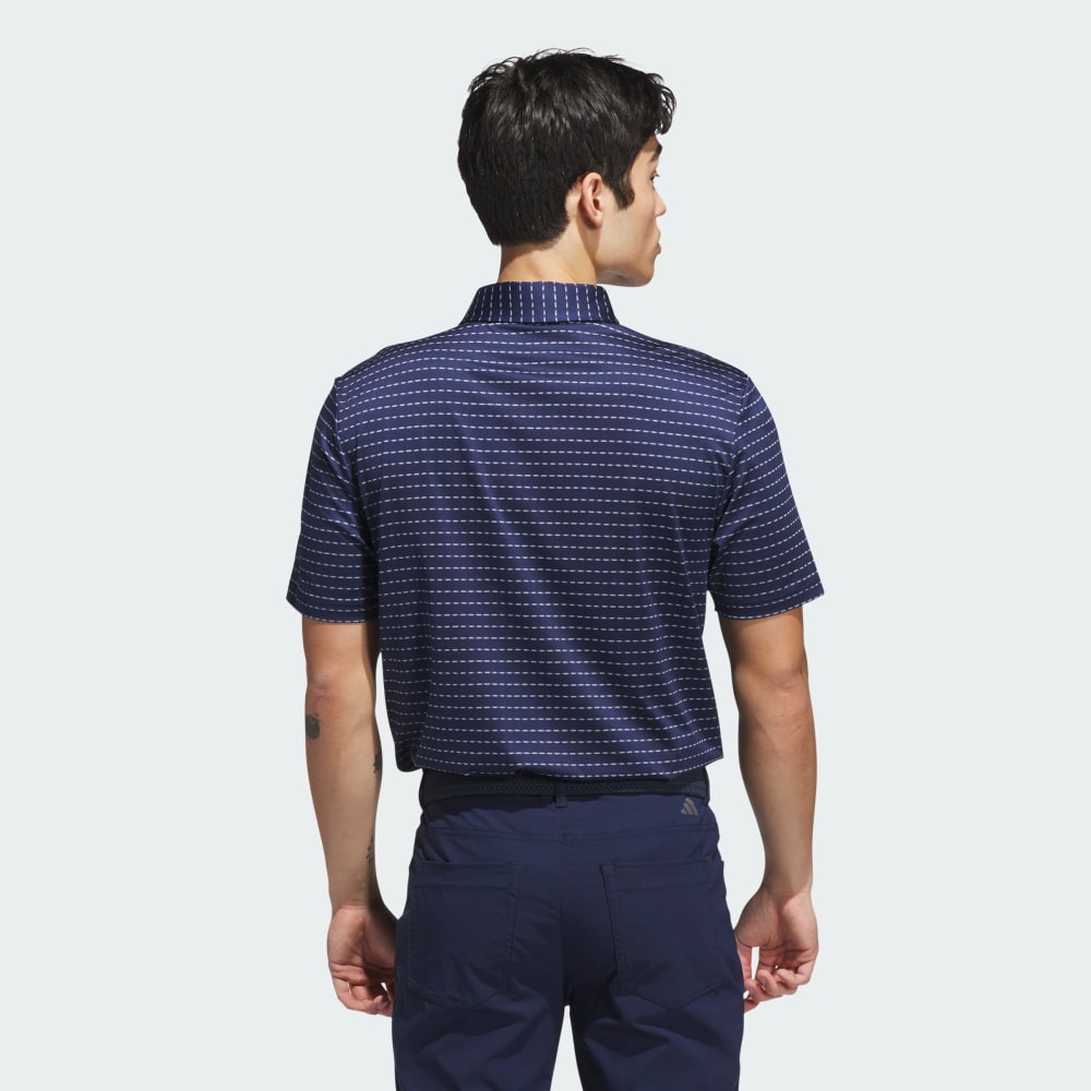 Спортивная футболка Adidas Ultimate365 Dash Stripe Polo Shirt, цвет Collegiate Navy/White — фото 2