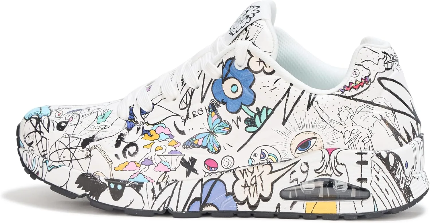 Мужские кроссовки Skechers UNO Process Sketch, белый/черный — фото 2