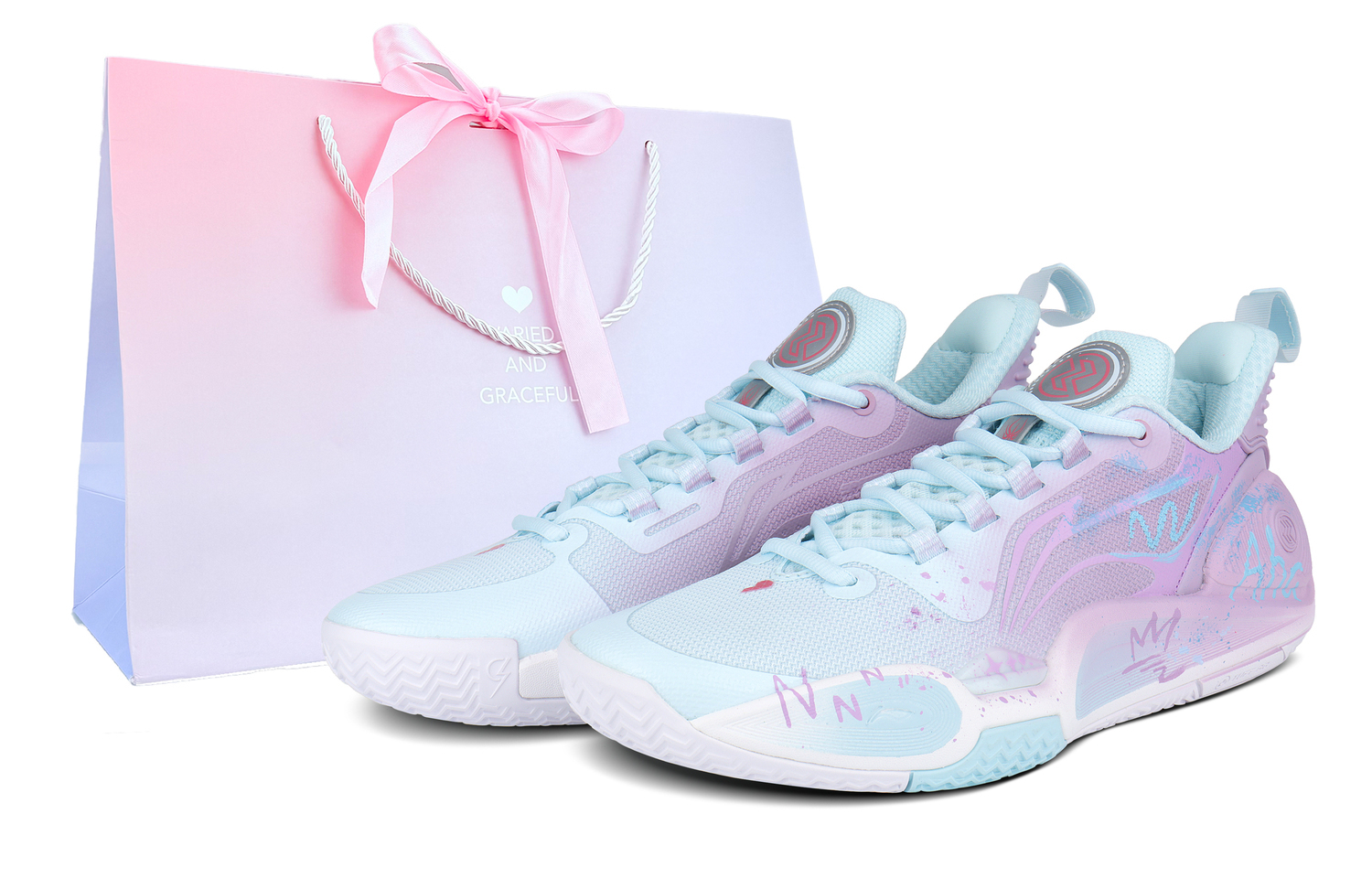 

Speed 9 нескользящие, устойчивые к истиранию и отскоку низкие баскетбольные кроссовки men's LINING, светло-фиолетовый