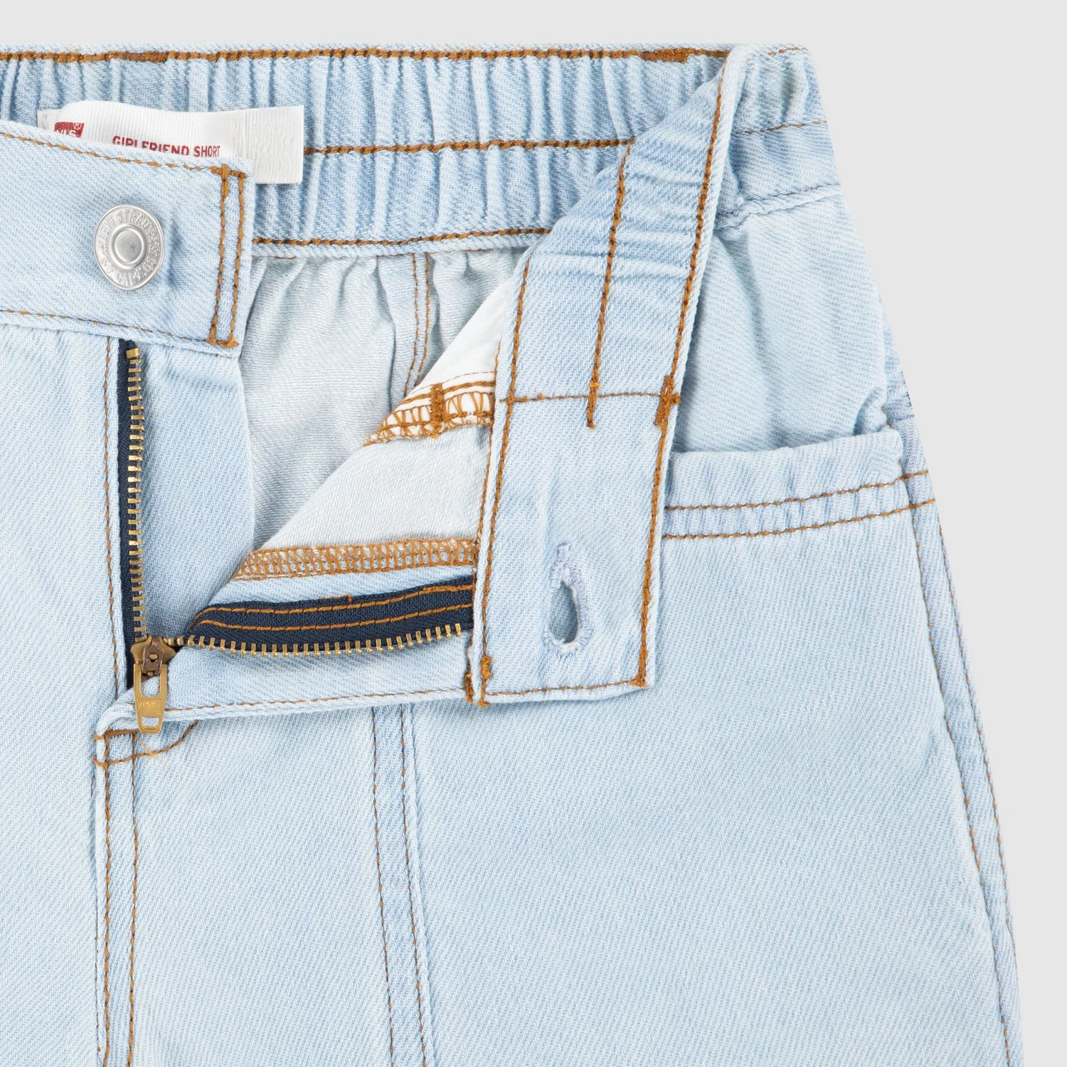 Джинсовые шорты "Дельфин" для девочек 7-16 лет Levi's, Light Wash — фото 3