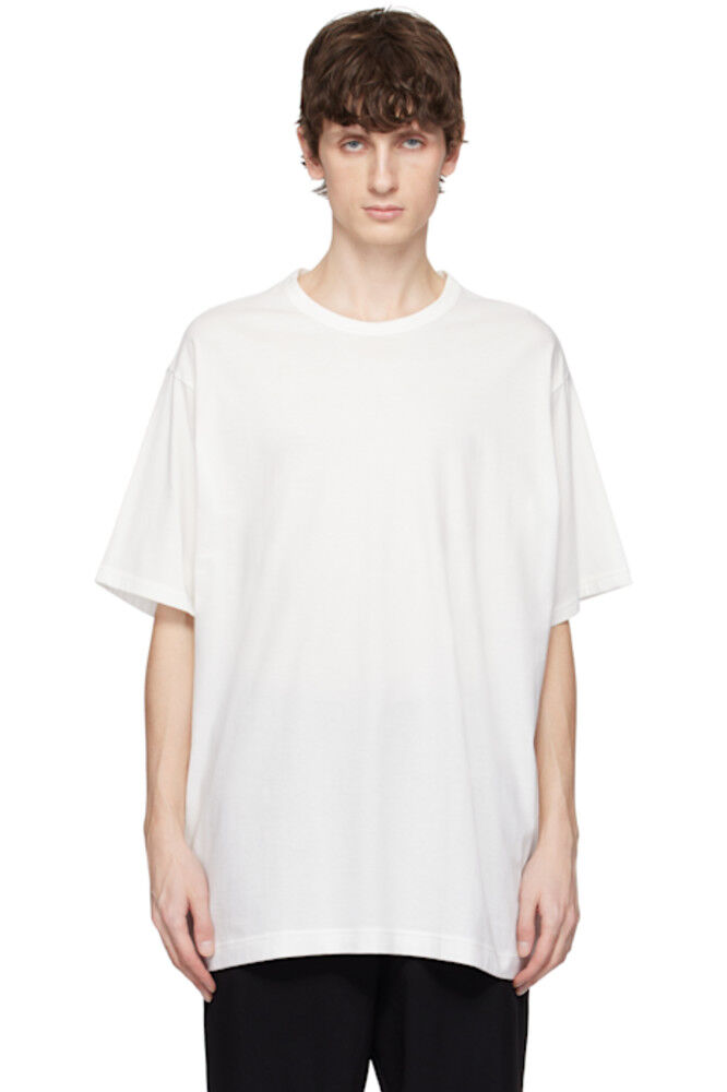

Белая футболка Ultima Jersey с круглым вырезом YOHJI YAMAMOTO