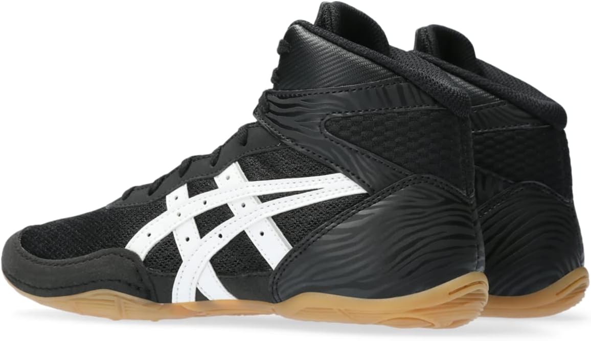 Детские борцовские кроссовки Asics Matflex 7 для школьников, белый/черный — фото 3
