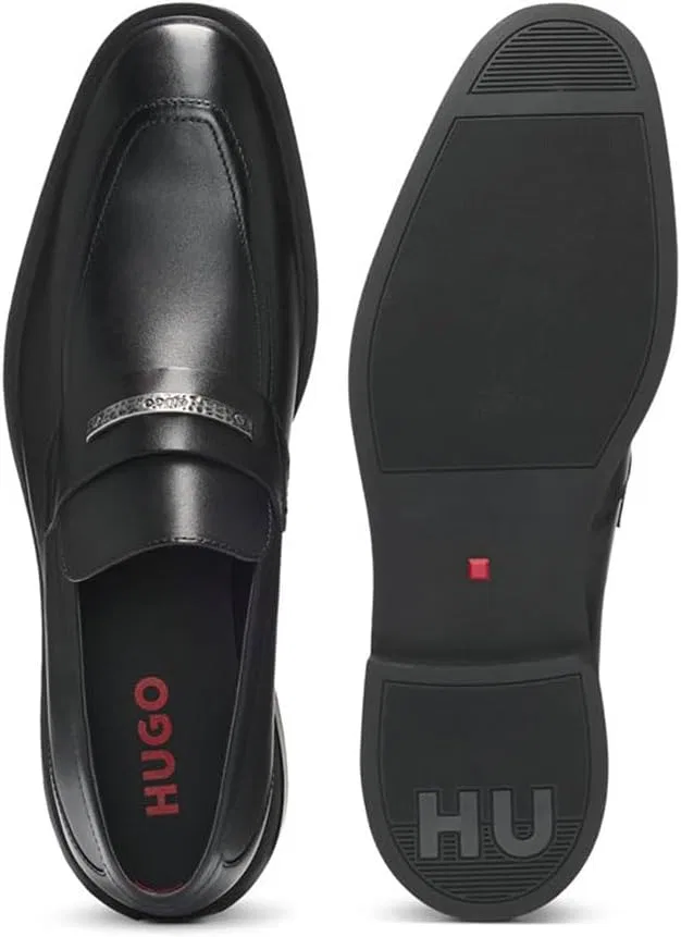 Мужские лоферы HUGO Gryff Pllt, Black 1 — фото 3