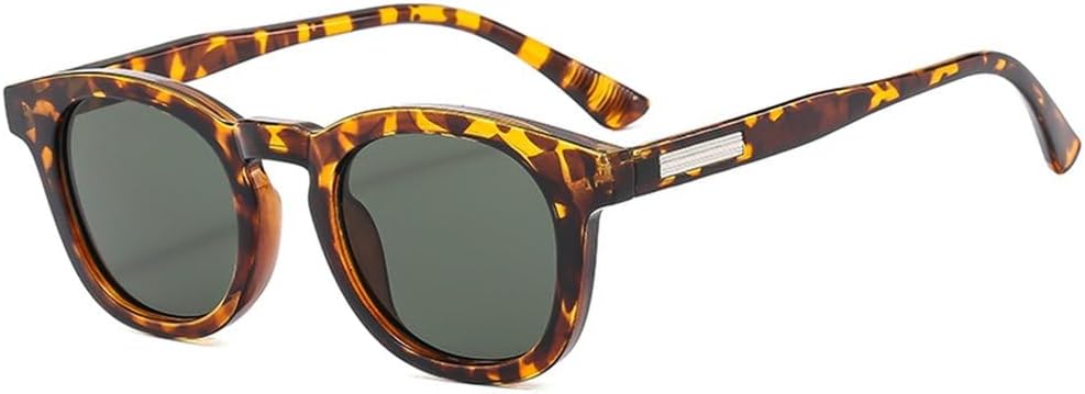 

Солнцезащитные очки для женщин в стиле Y2K, ретро-овальные, модные очки для мужчин, трендовые очки для активного отдыха, солнцезащитные очки для отпуска и велоспорта KTUCN, Leopard Green