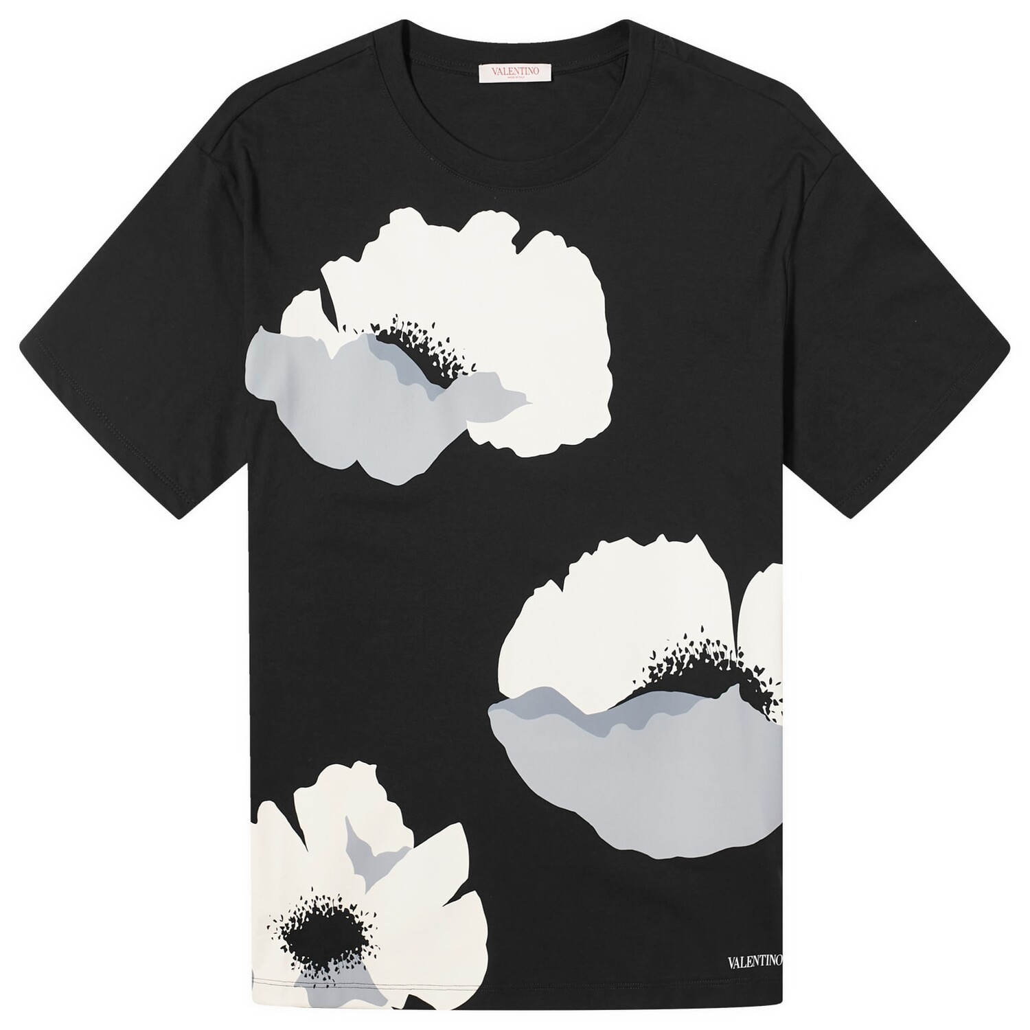 

Футболка Valentino Flower Portrait Tee, цвет Nero/Grigio