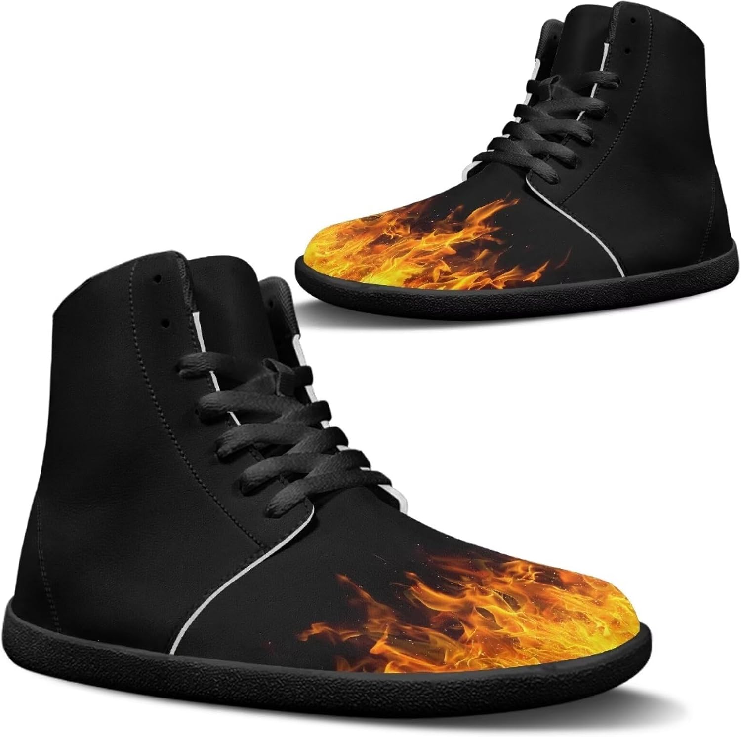 

Мужские высокие кроссовки Легкие, комфортные, широкий носок, обувь для босоногой ходьбы, противоскользящие, с нулевым перепадом, спортивные кроссовки Размеры США 5-14 Qoiuvncy, Blazing Flames