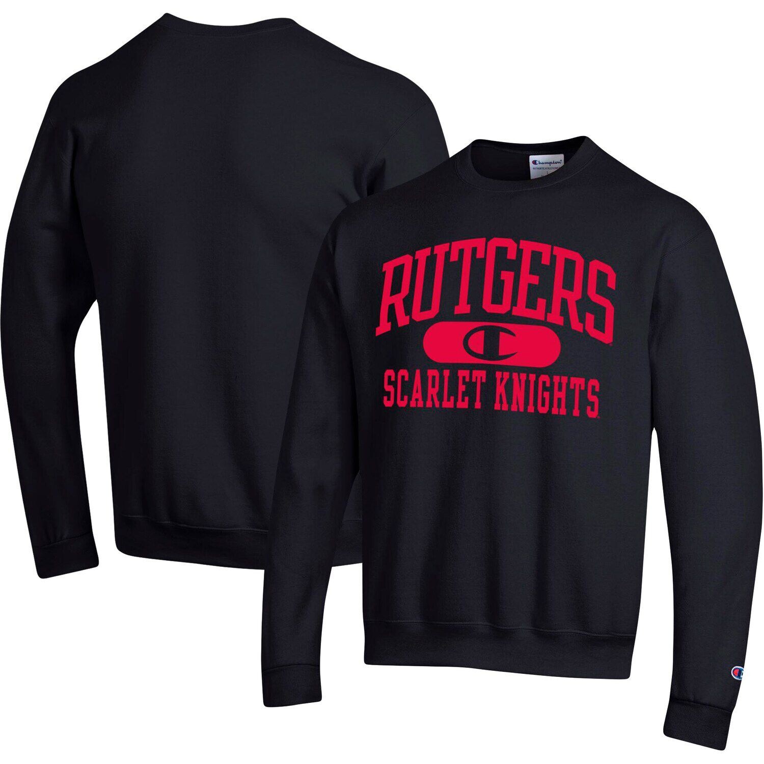 

Мужской черный свитшот Champion Rutgers Scarlet Knights Arch Pill