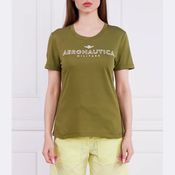 

Футболка стандартного кроя Aeronautica Militare, хаки