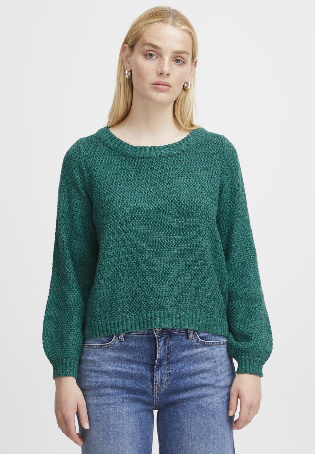 

Свитшот ICHI IHNOELLE LS, цвет cadmium green melange