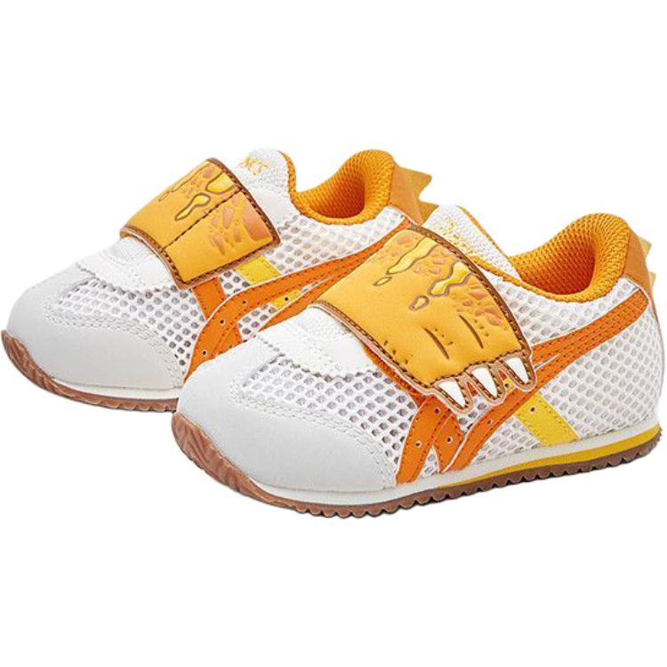 ASICS Устойчивые к истиранию дышащие низкие детские ботинки Cotla Anti Kick бело-оранжевые для малышей — фото 4