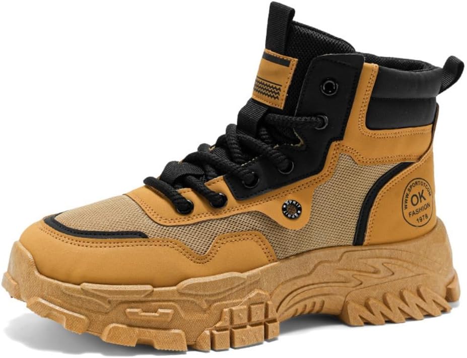 

Мужские походные ботинки на шнуровке, спортивная обувь для мужчин, повседневная удобная обувь для прогулок на улице, легкая, дышащая, с нескользящей подошвой, для путешествий и отдыха Lokolucx, хаки