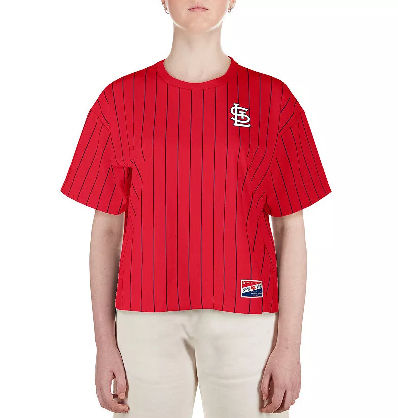

Красная женская футболка New Era St. Louis Cardinals с возвратом в прошлое