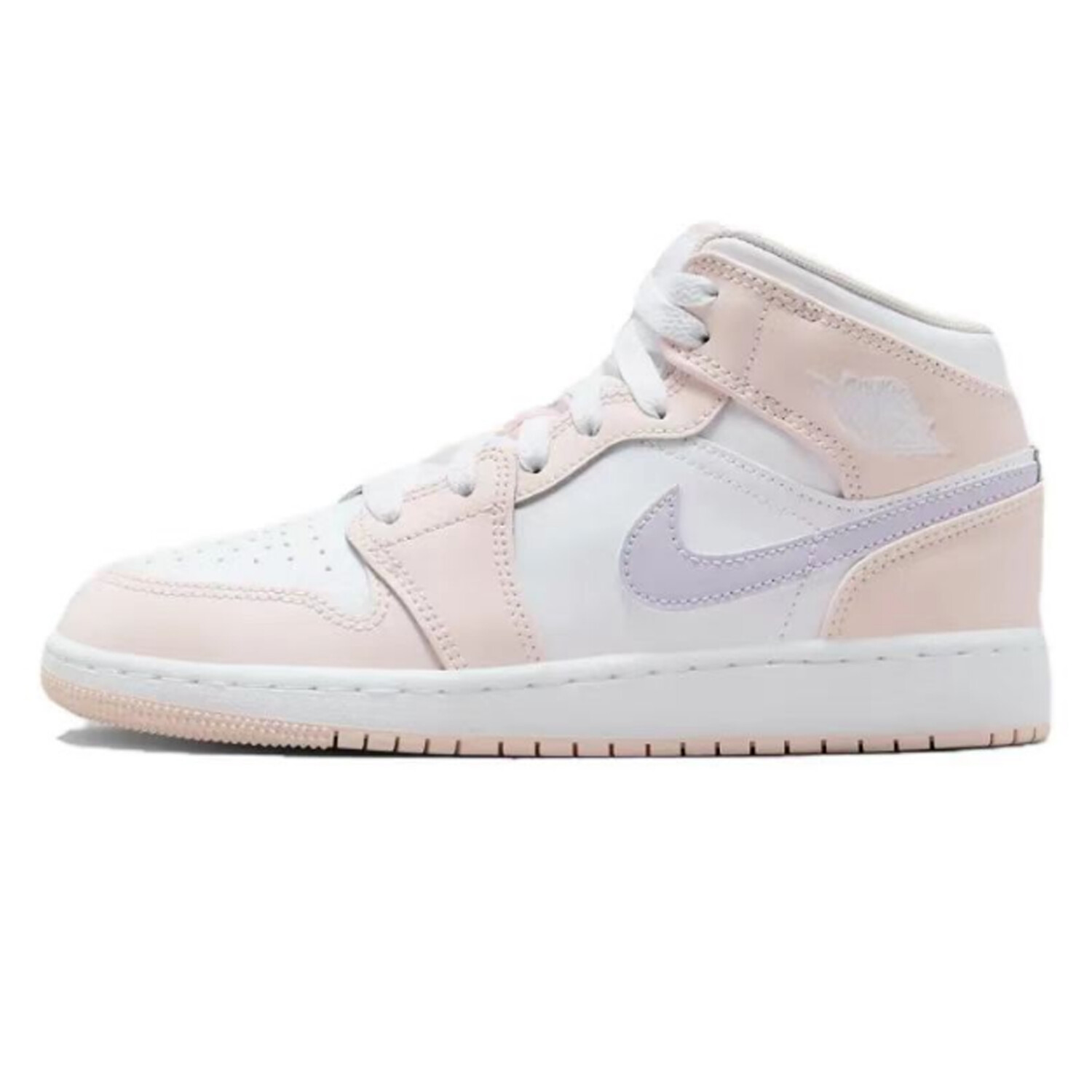 Кроссовки Air Jordan 1 Vintage Basketball Shoes Women's Mid-top Pink/white, розовый — фото 4