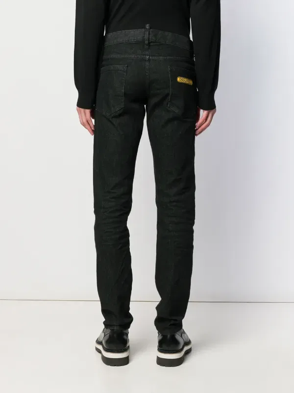 Классические джинсы зауженного кроя Dsquared2, черный — фото 4