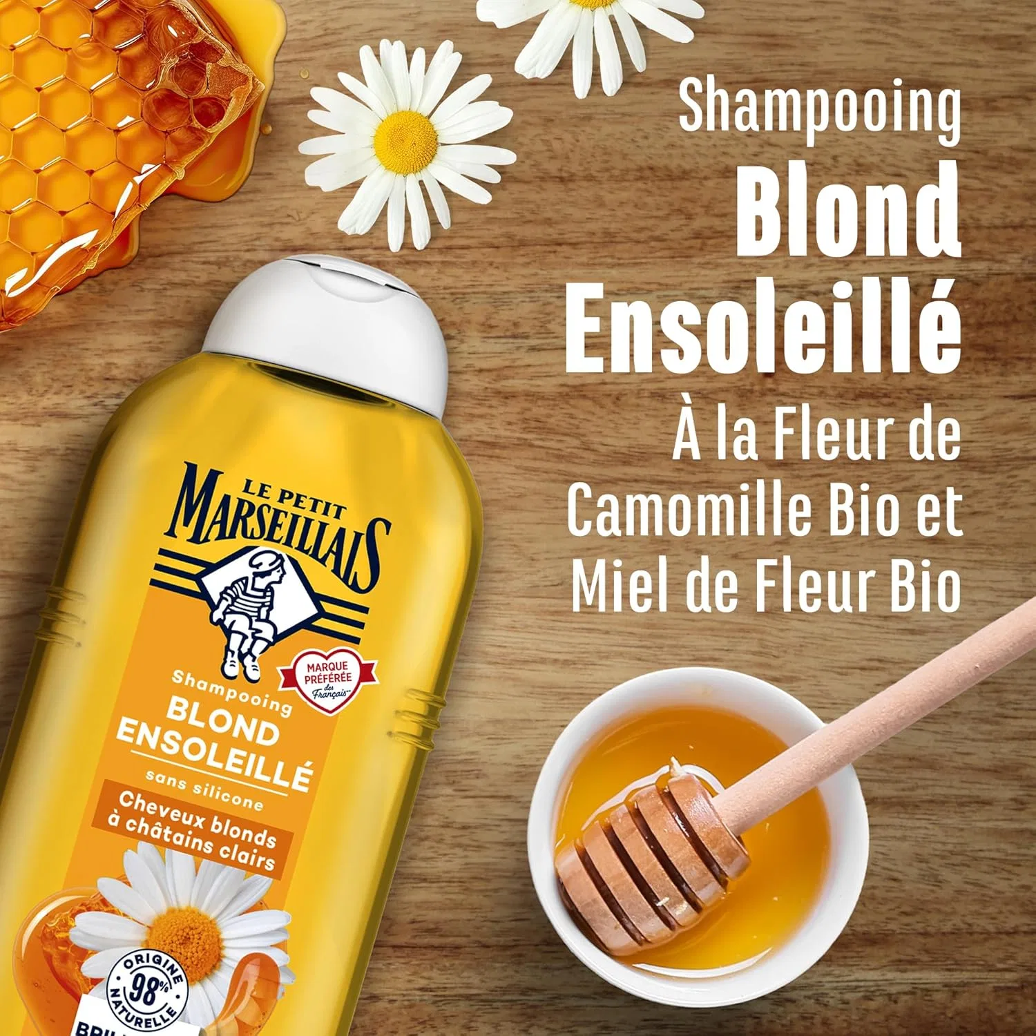 Шампунь «Sun Blonde» от Le Petit Marseillais, без силикона, 300 мл Le Petit Marseillais — фото 2