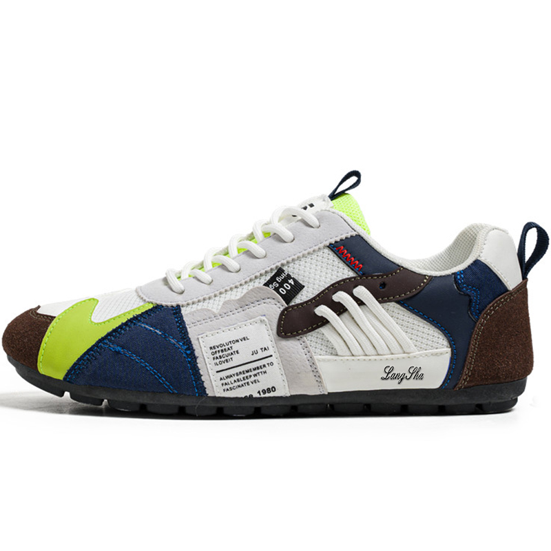 

Lanza Антискользящие износостойкие дышащие легкие мужские повседневные кеды низкие бело-голубые, цвет White Blue