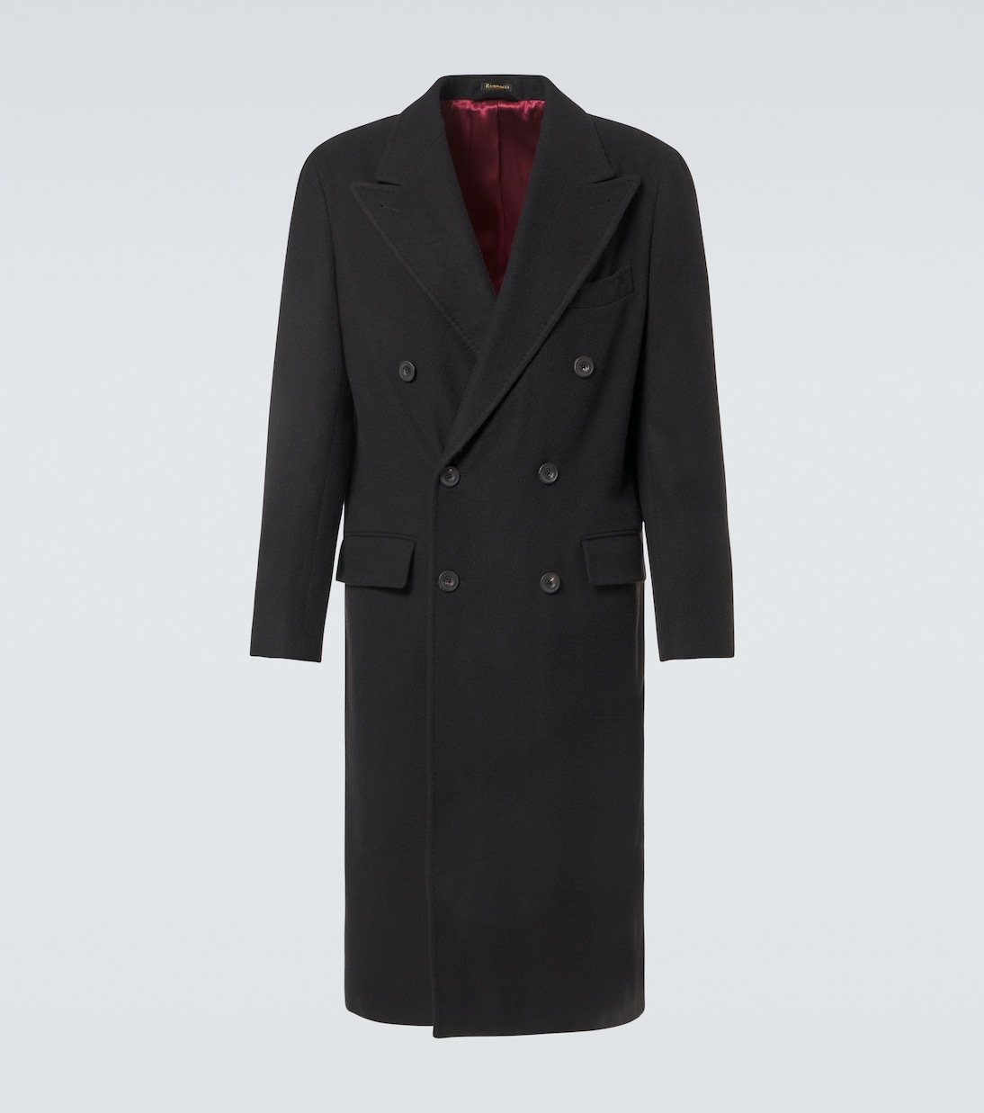 

Двубортное кашемировое пальто Rubinacci, черный