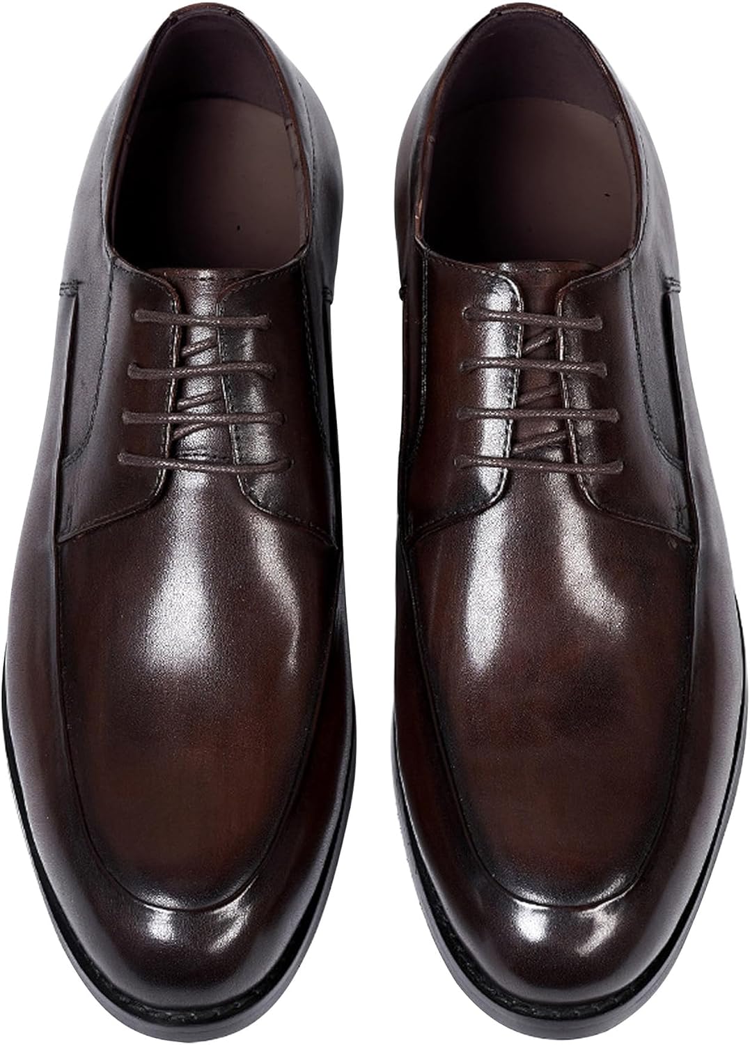 

Мужские классические туфли дерби, выполненные из натуральной кожи, цельнокроеные, для костюма. Модные мужские туфли для выпускного вечера, свадьбы, деловых и повседневных образов. Удобные оксфорды для смокинга Santimon, коричневый