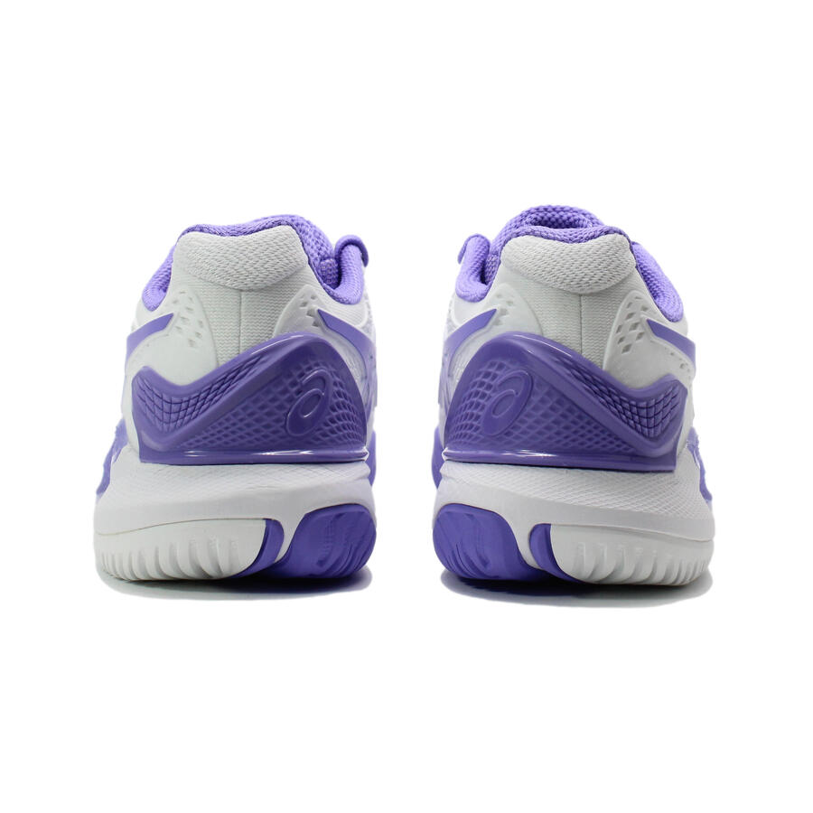 Кроссовки Asics Gel-Resolution 9 1042a208-101 белого и фиолетового цветов для женщин — фото 3