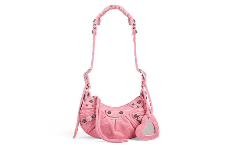 Balenciaga Сумка кросс-боди Le Cagole малая розовая — фото 2