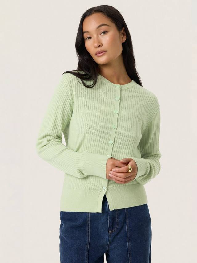 

SLSpina кардиган с длинными рукавами и ребристой вязкой на пуговицах Soaked In Luxury