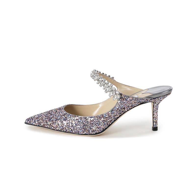 Jimmy Choo Сандалии с закрытым носком, женские, 6,5 см, фиолетовые