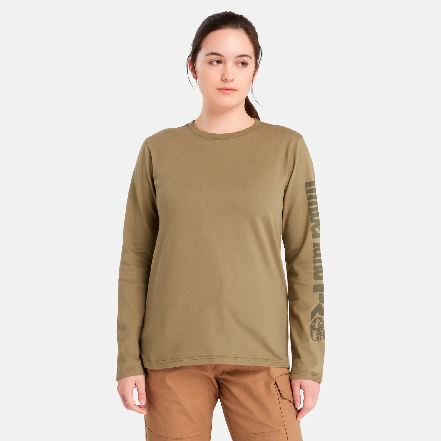 

Женская футболка Timberland PRO Core с длинным рукавом, цвет burnt olive