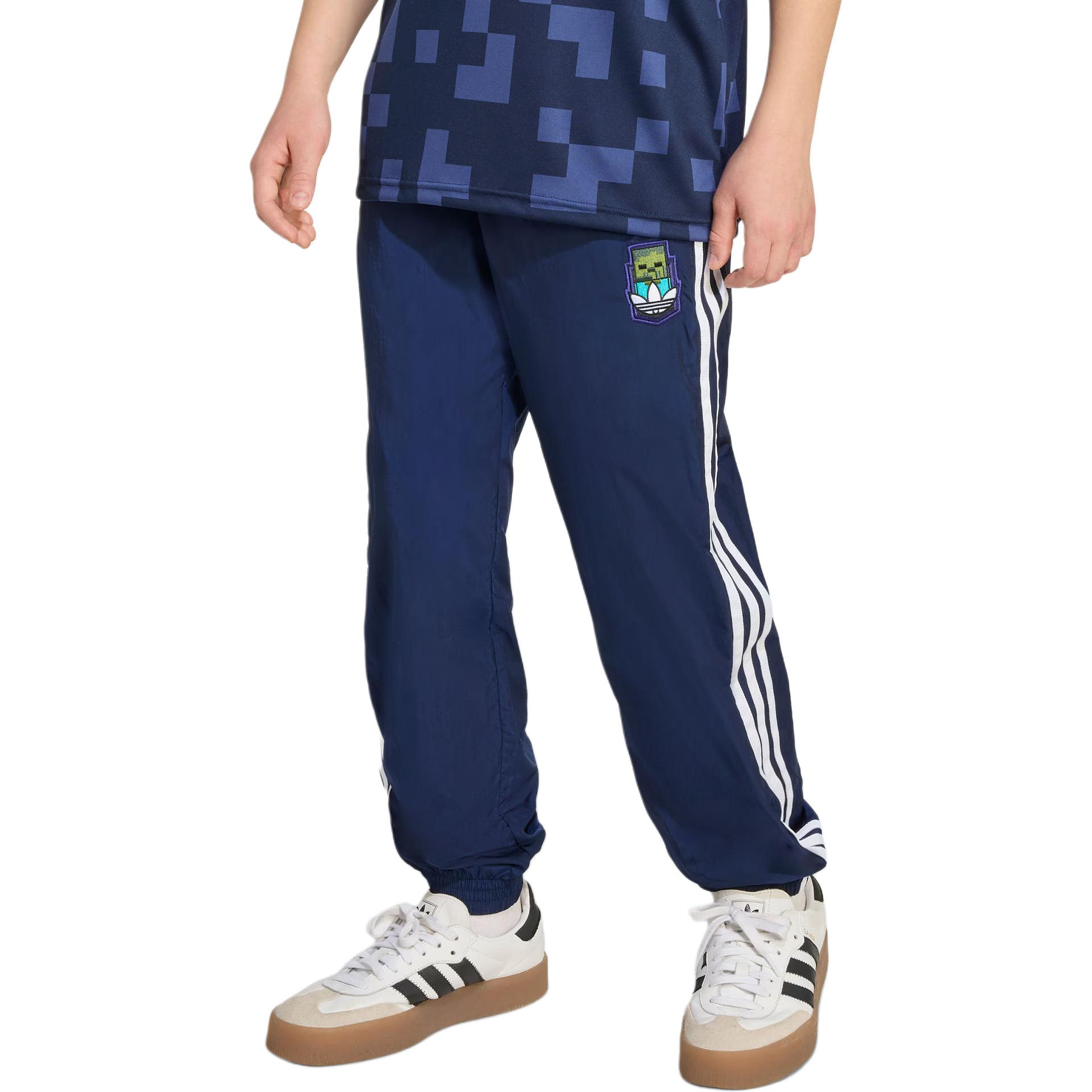 Детские x WODESHIJIE,LIANMINGKUAN вязаные спортивные штаны Adidas, темный индиго — фото 3