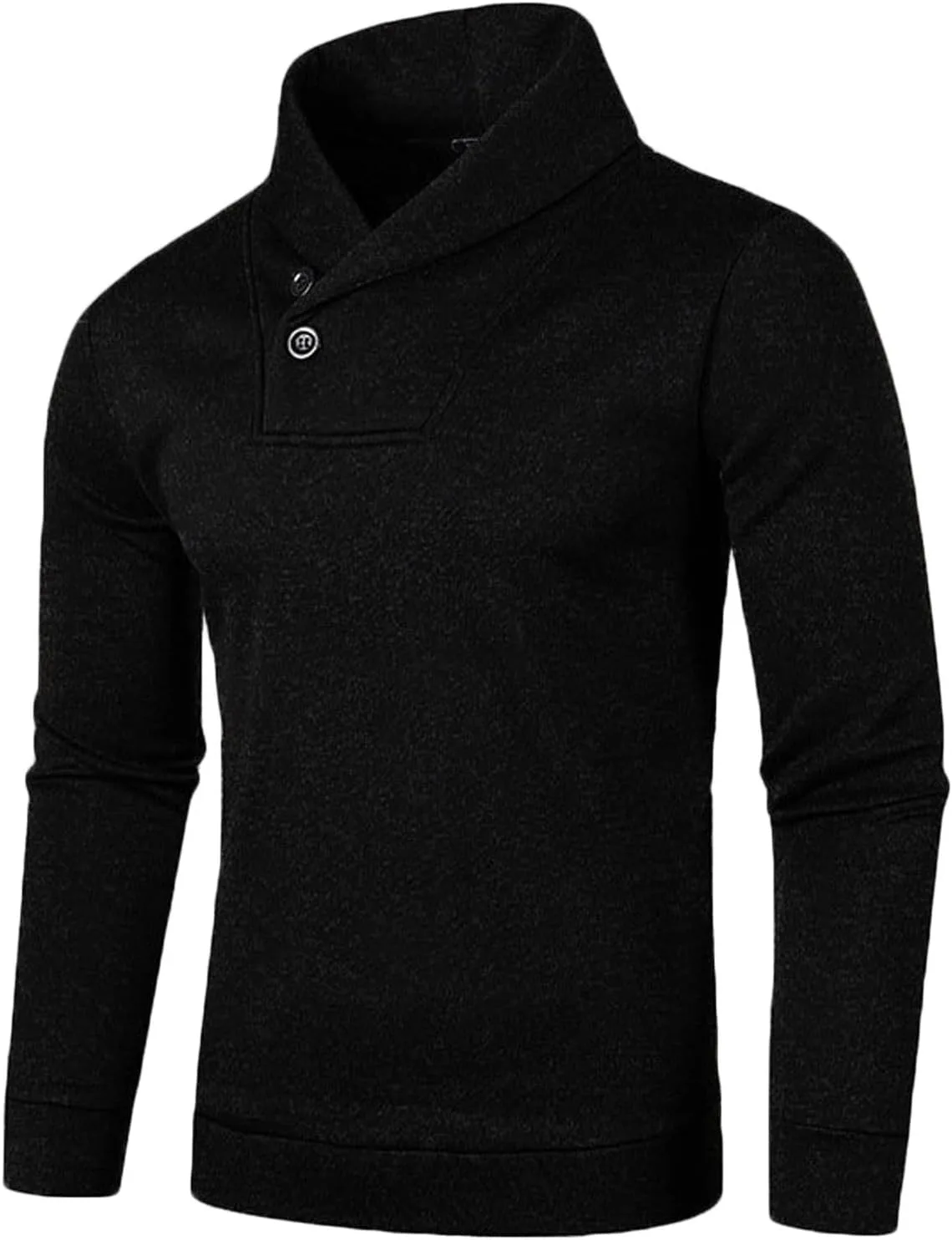 

Uillui свитер с воротником-шарфом для мужчин, зимний теплый флис