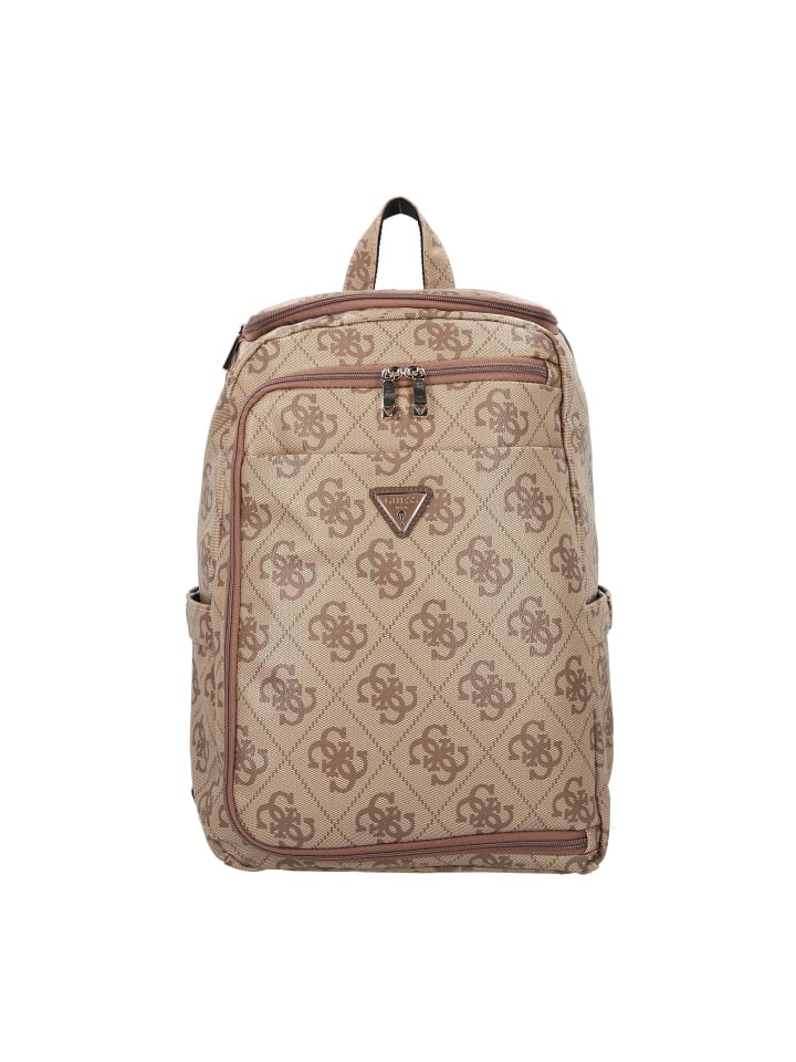 

Рюкзак Berta Business из кожи, 42 см, цвет латте-логотип-коричневый Guess