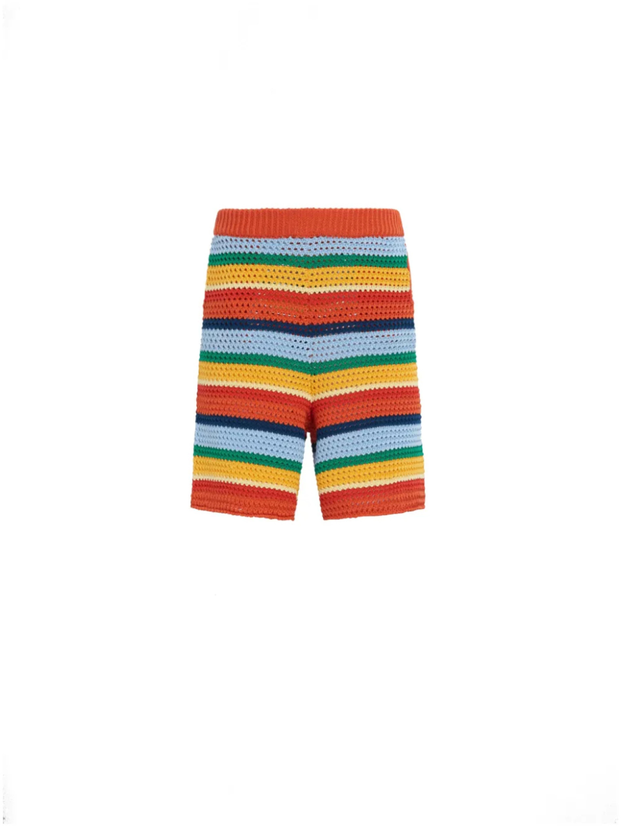 

Marni полосатые шорты в технике кроше, оранжевый