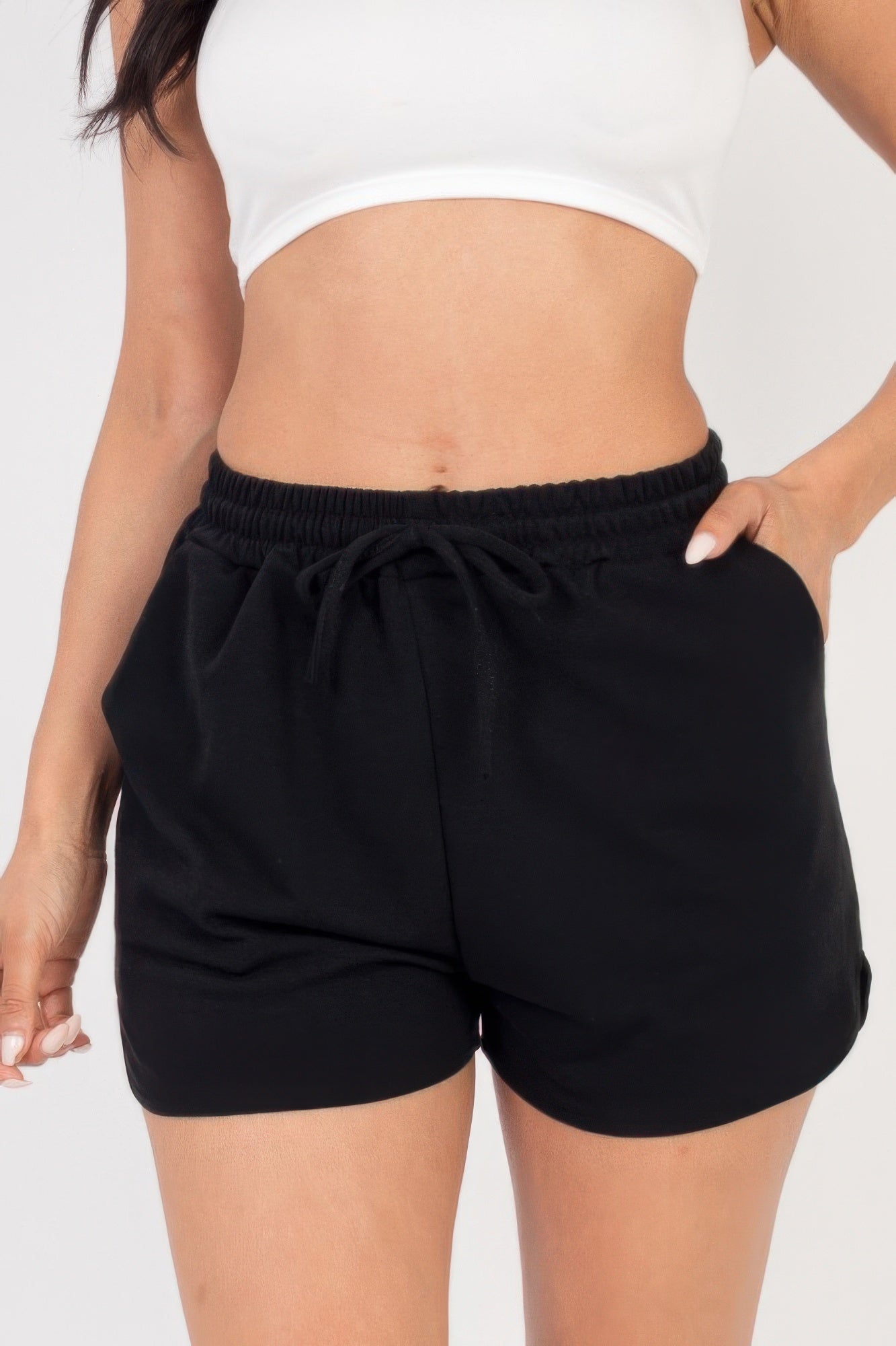 

FASHNZFAB Женские шорты из французского трикотажа, черный